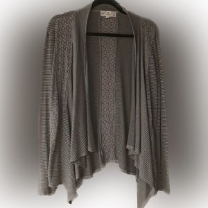 Cardigan Gray Medium Pink Republic